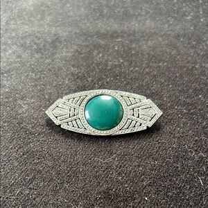 Art Deco Sterling and Diamanté brooch